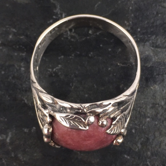 PZ Israel Sterling Silver Rhodonite Ring 10 - Picture 5 of 11